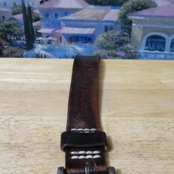 🐎Abercrombie New York Vintage Belt🚂 Size Fits 32"-38" Men,Authentic Leather. - Picture 8 of 10